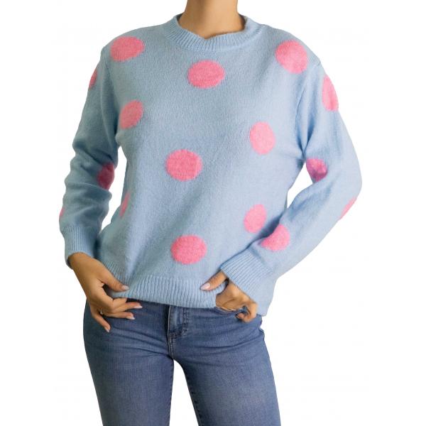 Maglione con pois girocollo 